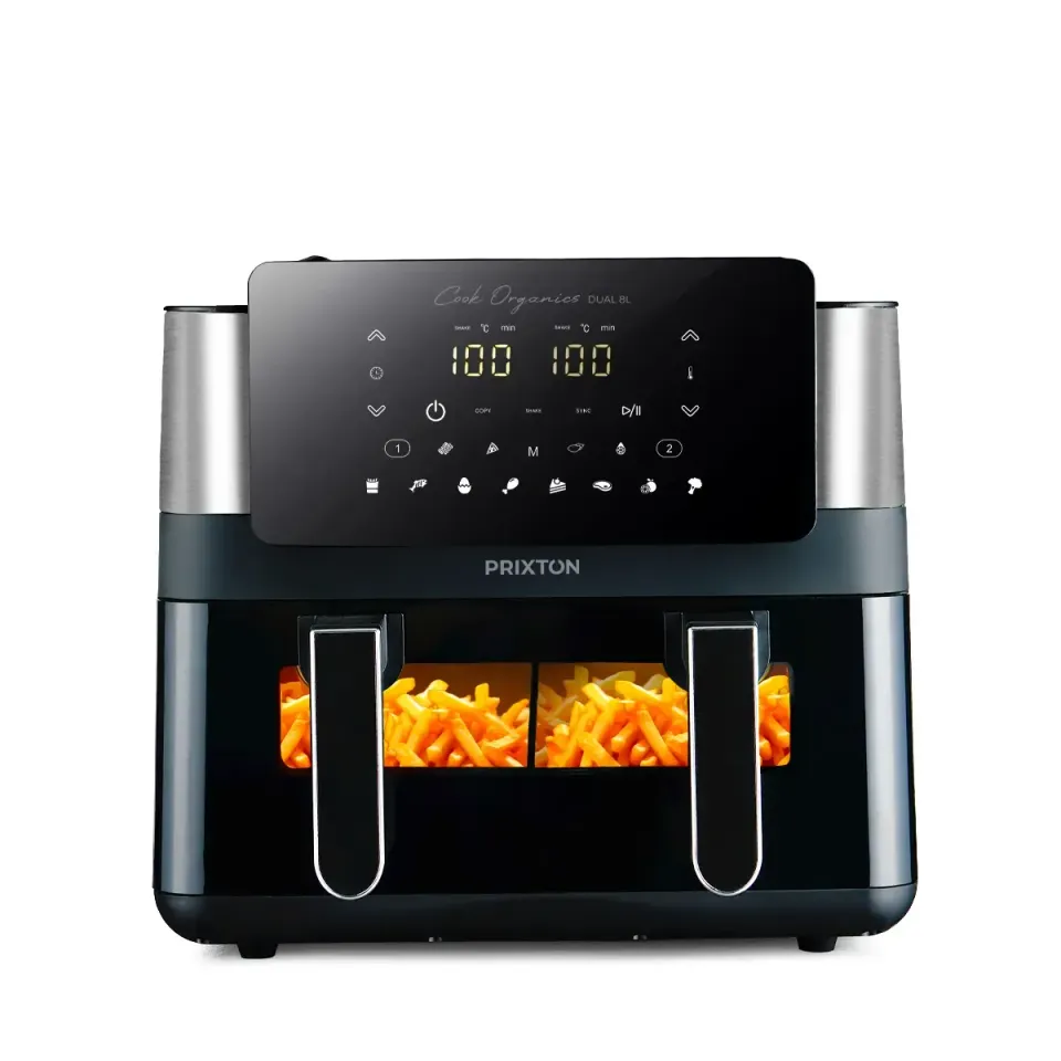 Prixton Cook Organics Dual friteuse sans huile 8 L