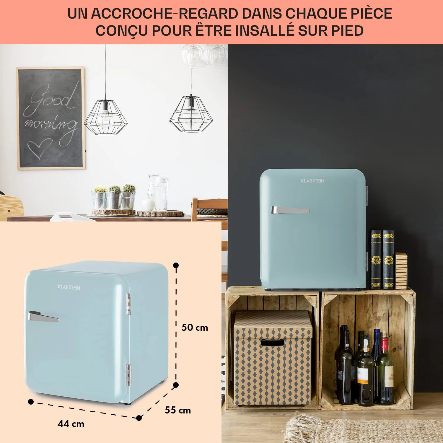 Klarstein Mini Frigo 48L silencieux 0-10°C