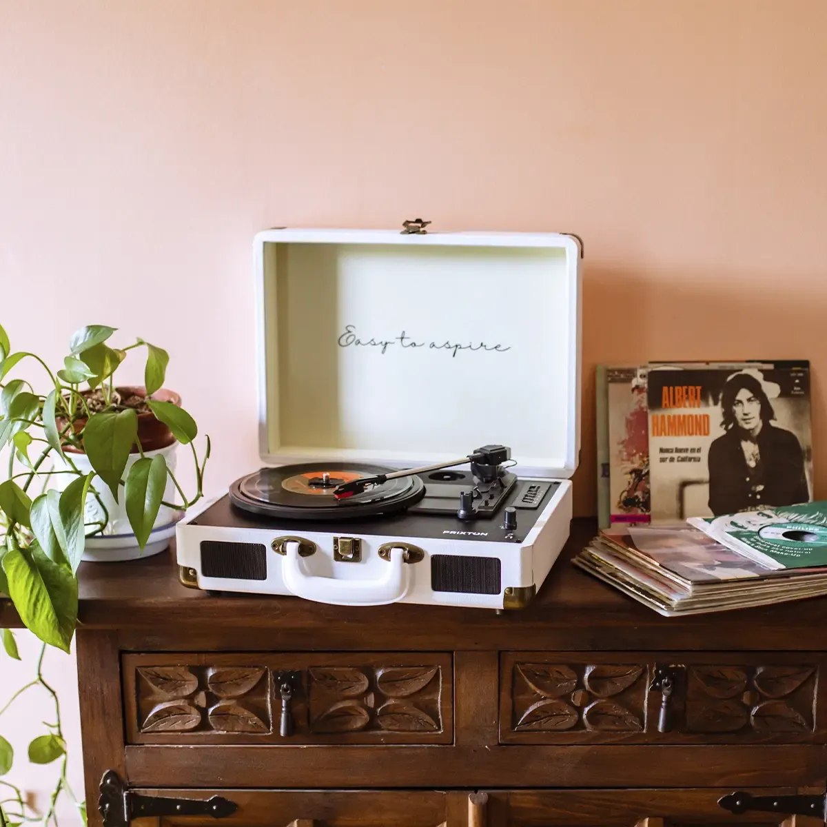 Prixton VC400 platine vinyle blanche bluetooth