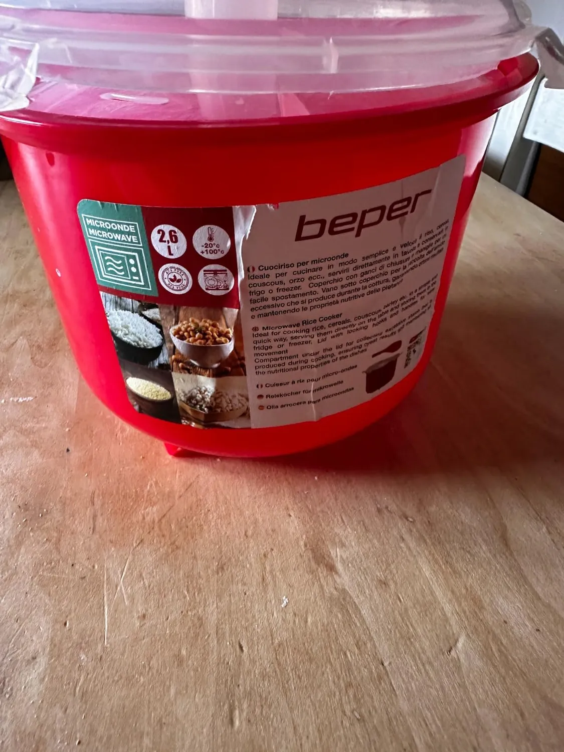 Beper C106CAS001 cuiseur riz micro-ondes 2,6 L