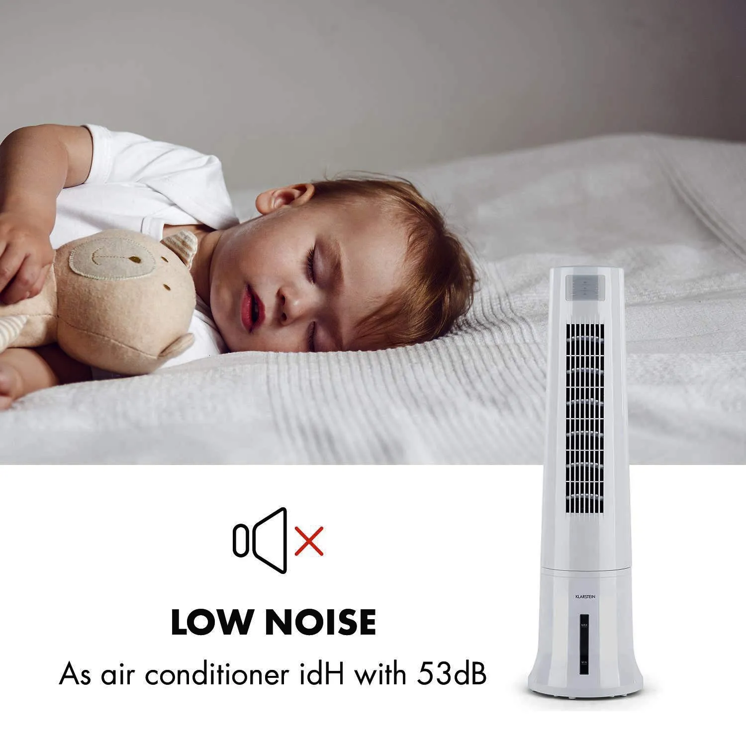 Klarstein Highrise rafraîchisseur d’air gris 2,5L tour