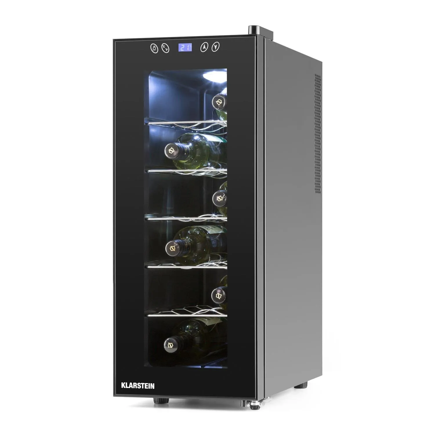 Klarstein Vinamora cave à vin noir 35 L 12 bouteilles