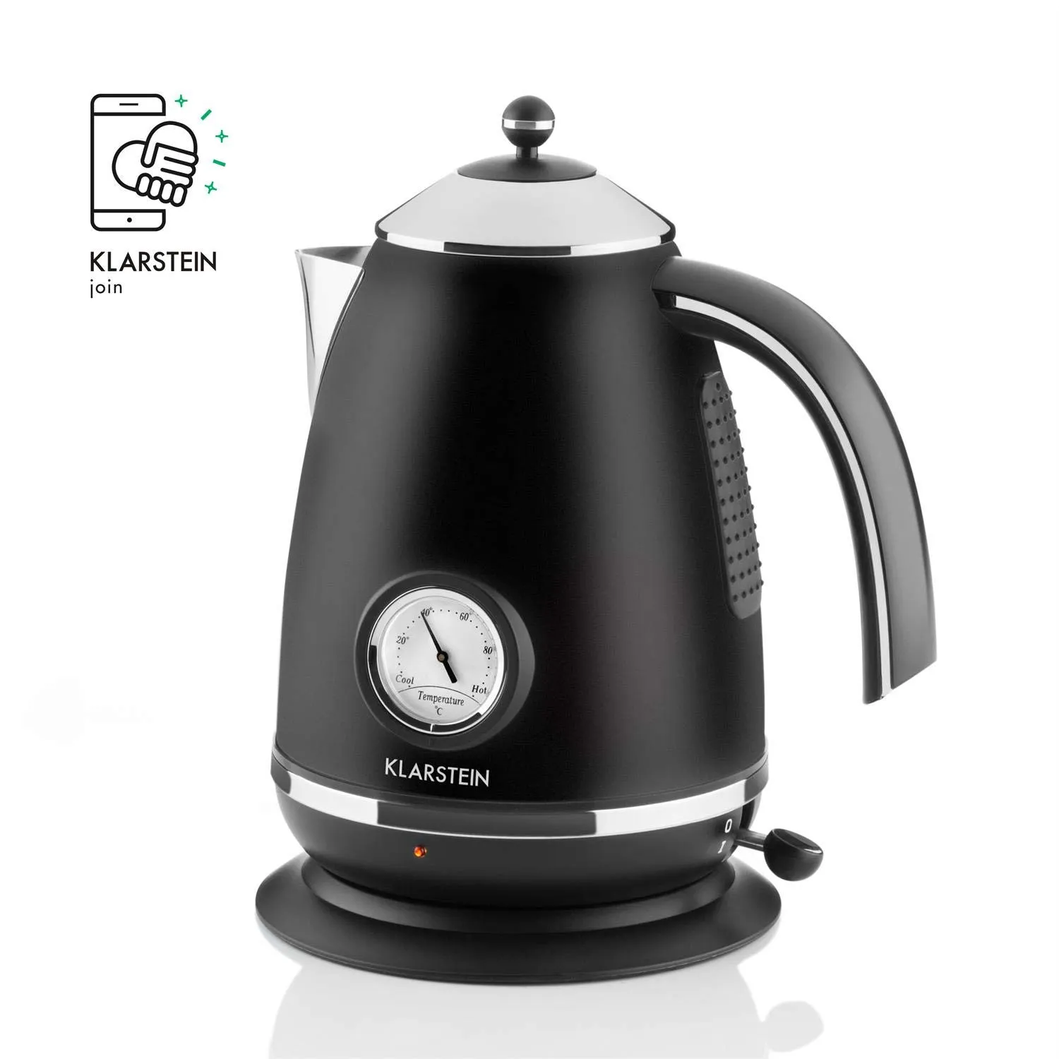 Klarstein Aquavita Chalet bouilloire 1,7L noire rétro