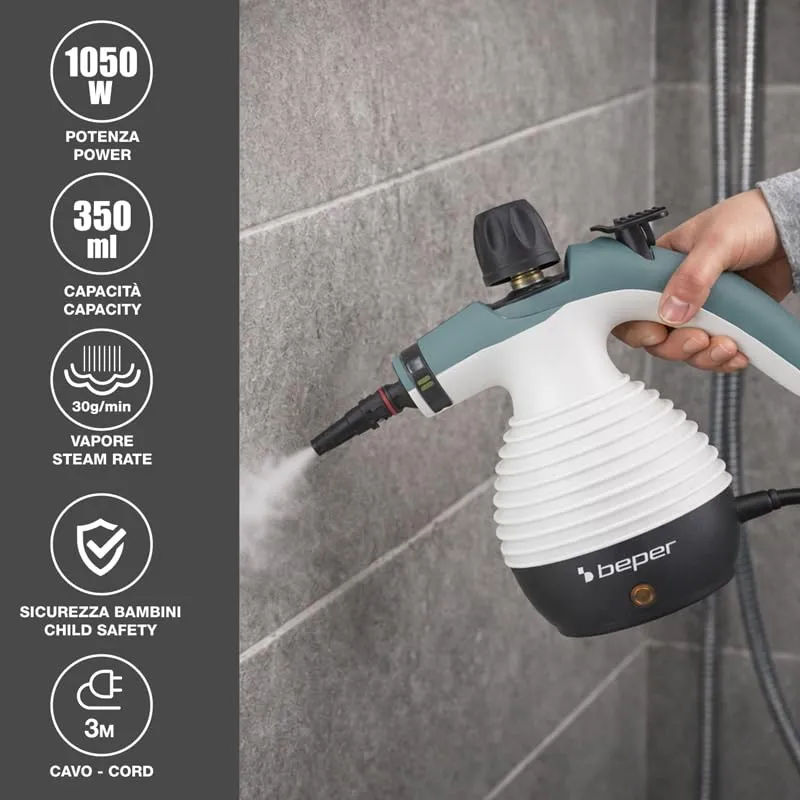 Beper P202VAL010 nettoyeur vapeur 1050 W 350 ml 9 accessoires