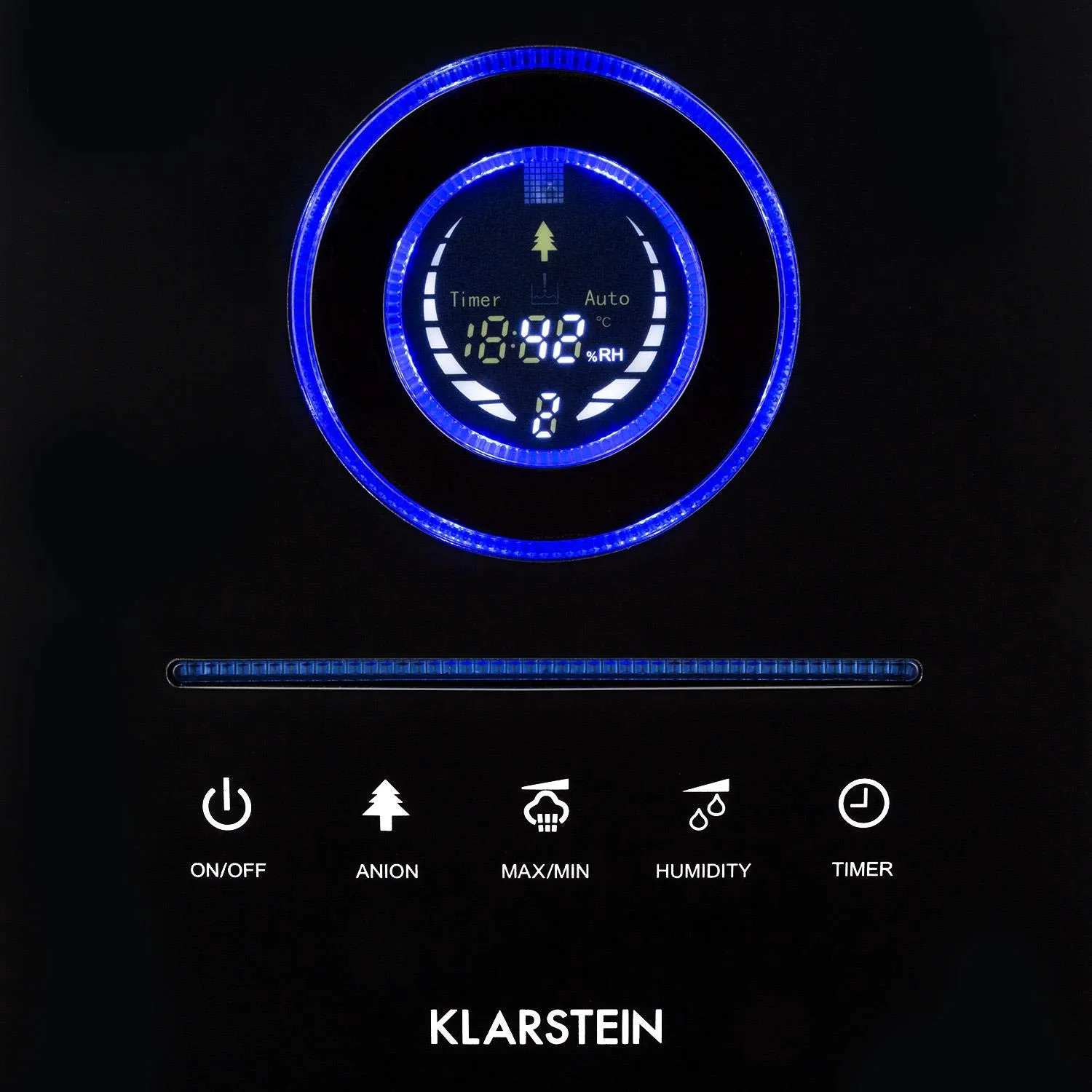 Klarstein Monaco humidificateur 6 L noir ioniseur