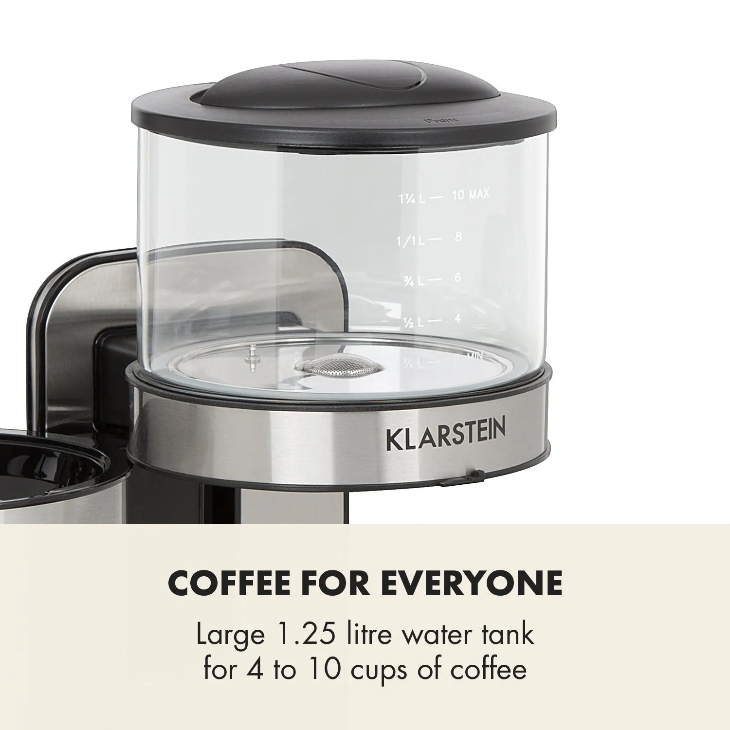 Klarstein Soulmate cafetière filtre 1,25 L 10 tasses 1800 W