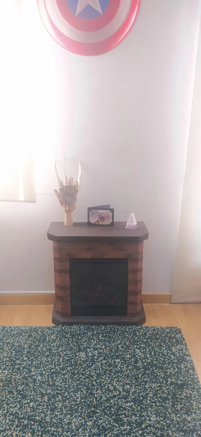Klarstein Villach cheminée électrique 1800 W pierre noir-marron