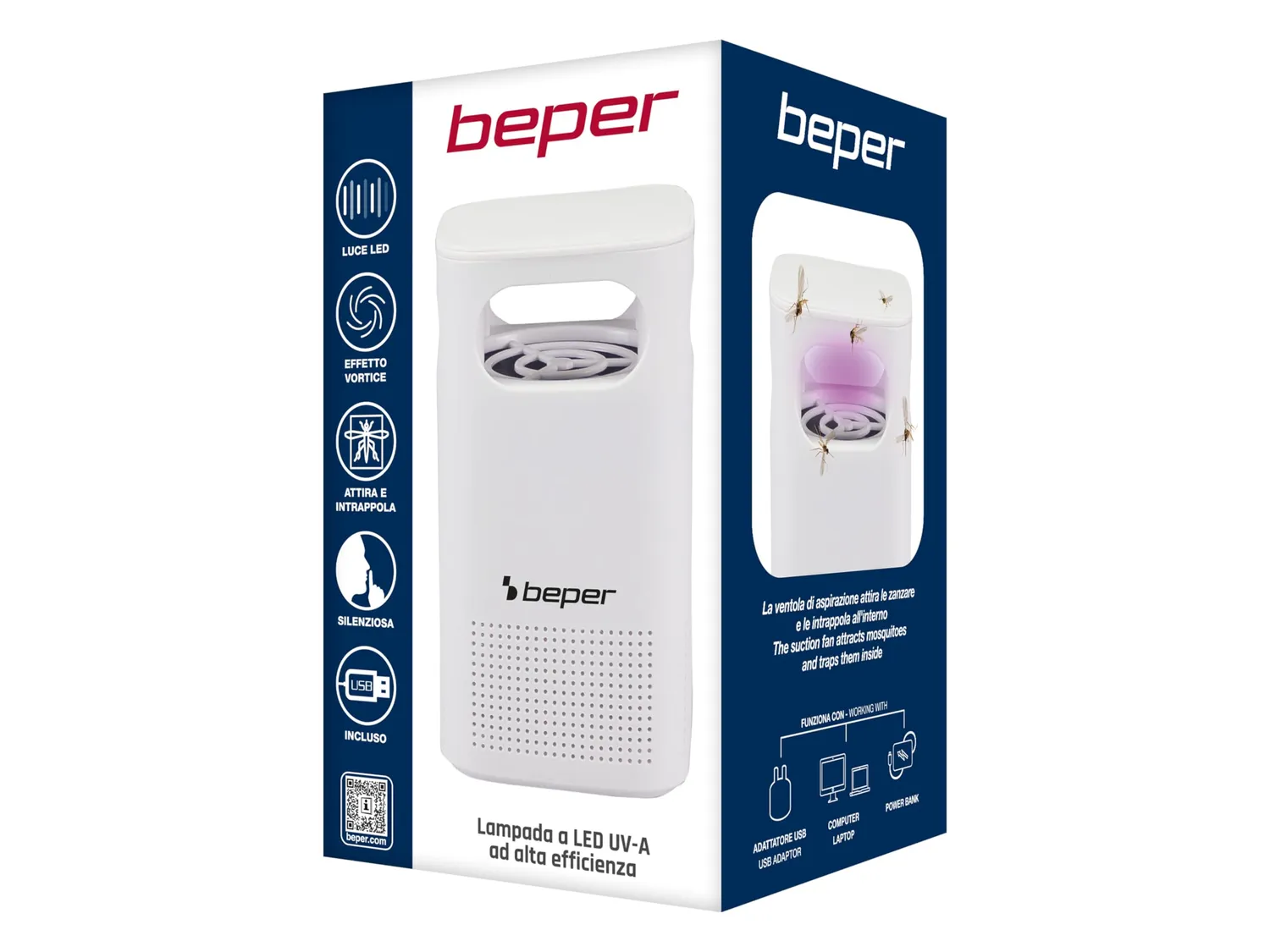 Beper P206ZAN101 lampe anti-moustiques USB silencieuse
