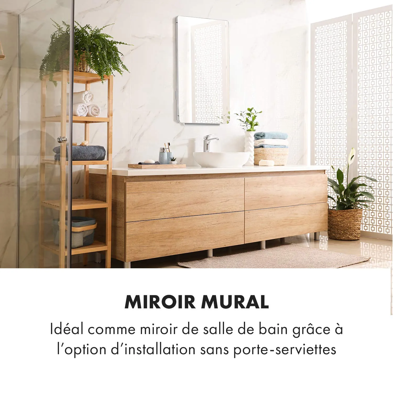 Klarstein Hot Spot Crystal Flow radiateur miroir 2000 W