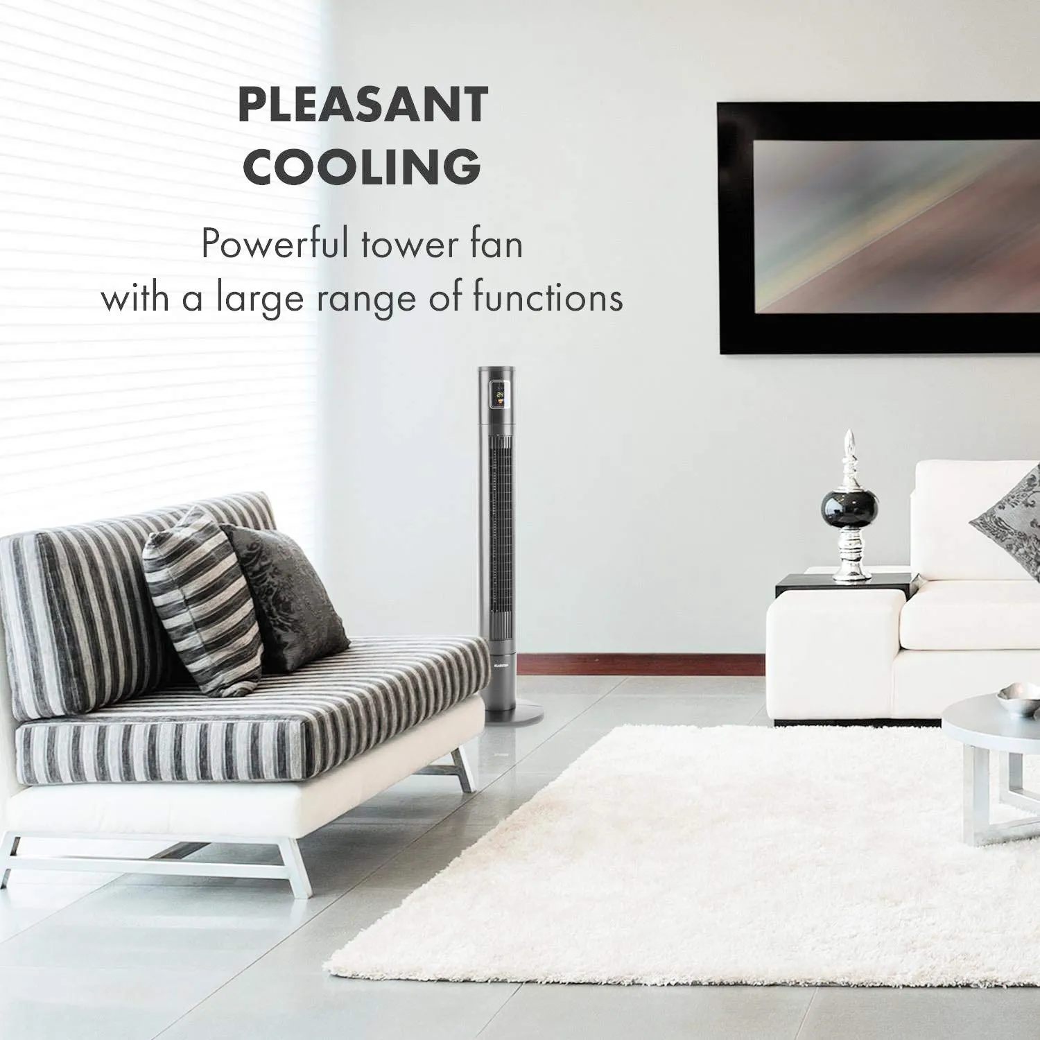 Klarstein Highwind ventilateur tour 50W anthracite 1650 m³/h