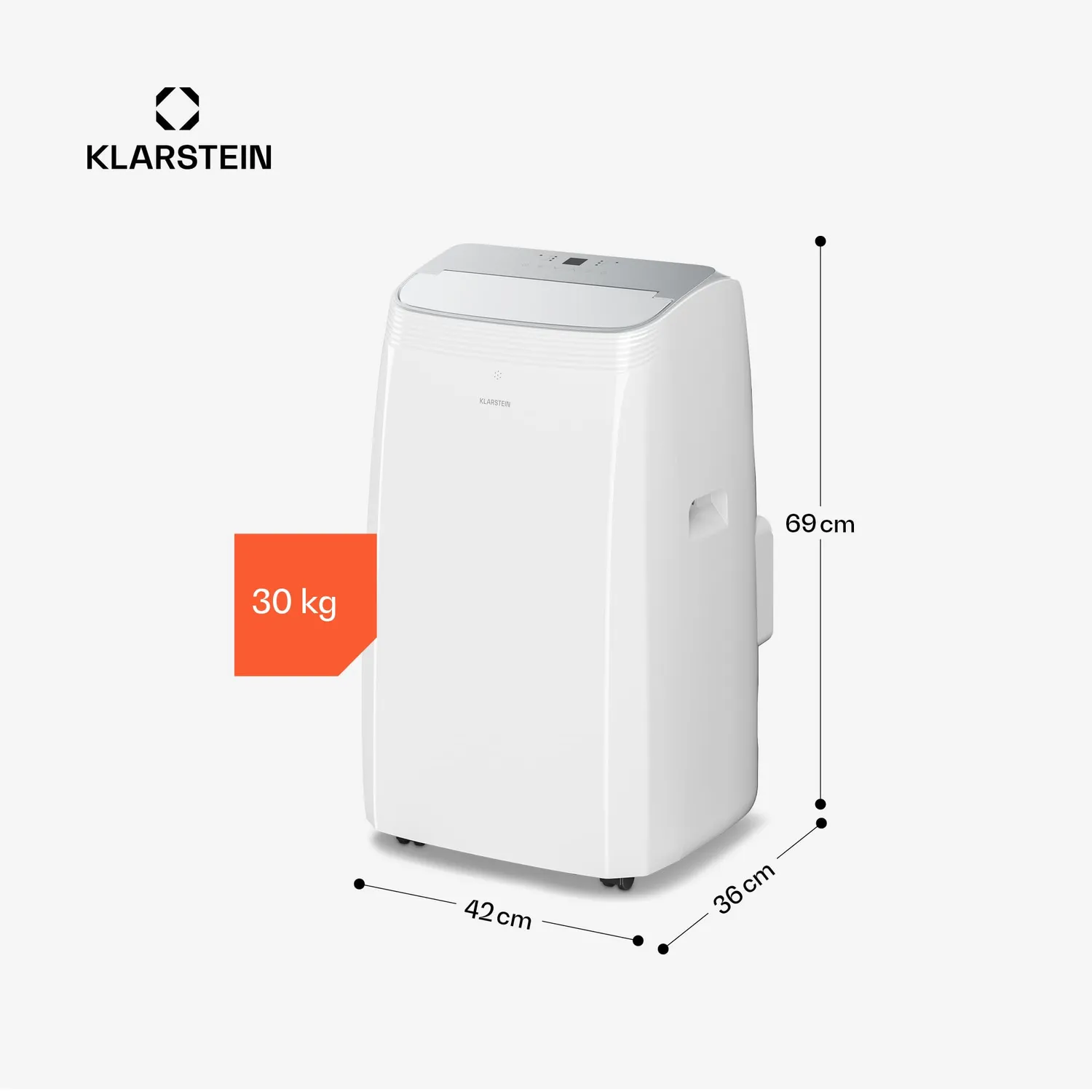 Klarstein Grandbreeze climatiseur mobile 14000 BTU blanc