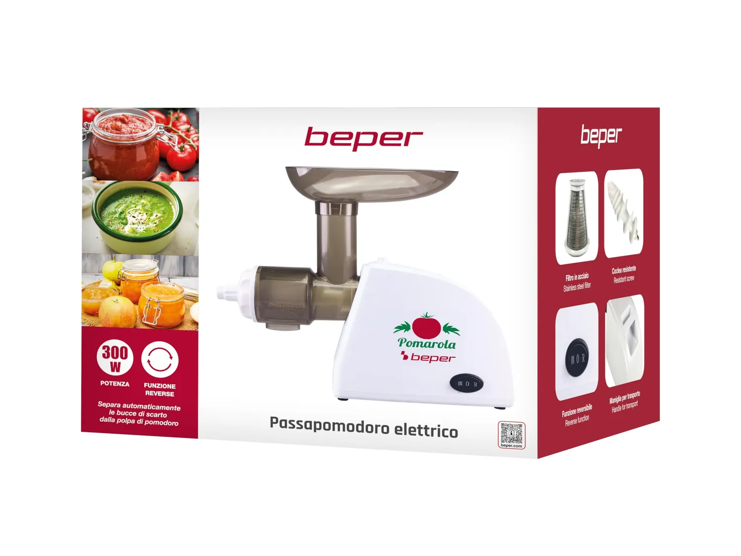 Beper BP.720 presse tomates électrique 300W réversible