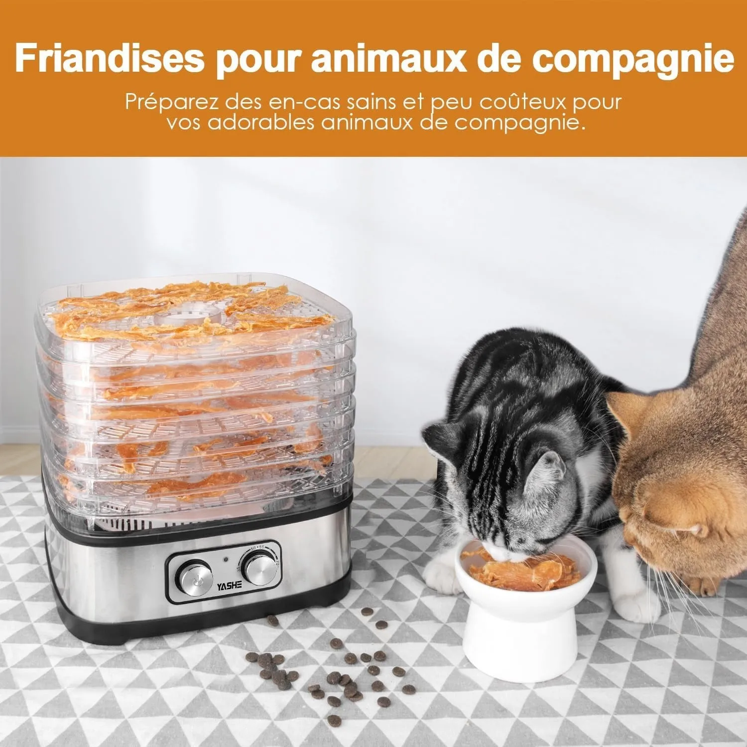 YASHE Déshydrateur Alimentaire 5 Plateaux 35-70°C