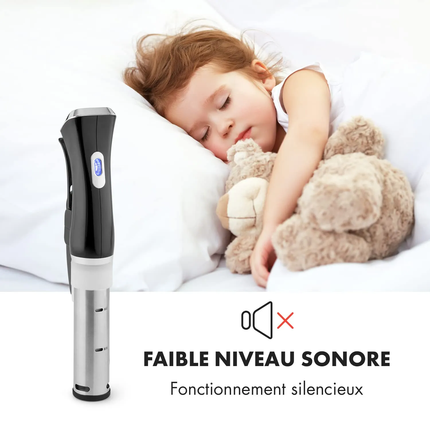 Klarstein Quickstick cuiseur sous vide noir 1300W 20L