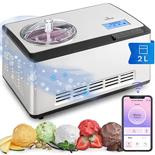 Klarstein turbine à glace sorbetière 2 L 180 W connectée
