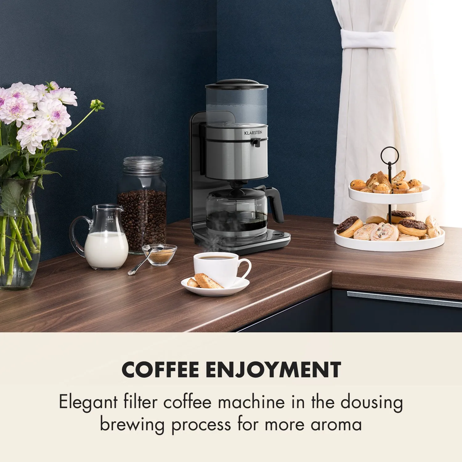 Klarstein Soulmate cafetière filtre 1,25 L 10 tasses 1800 W
