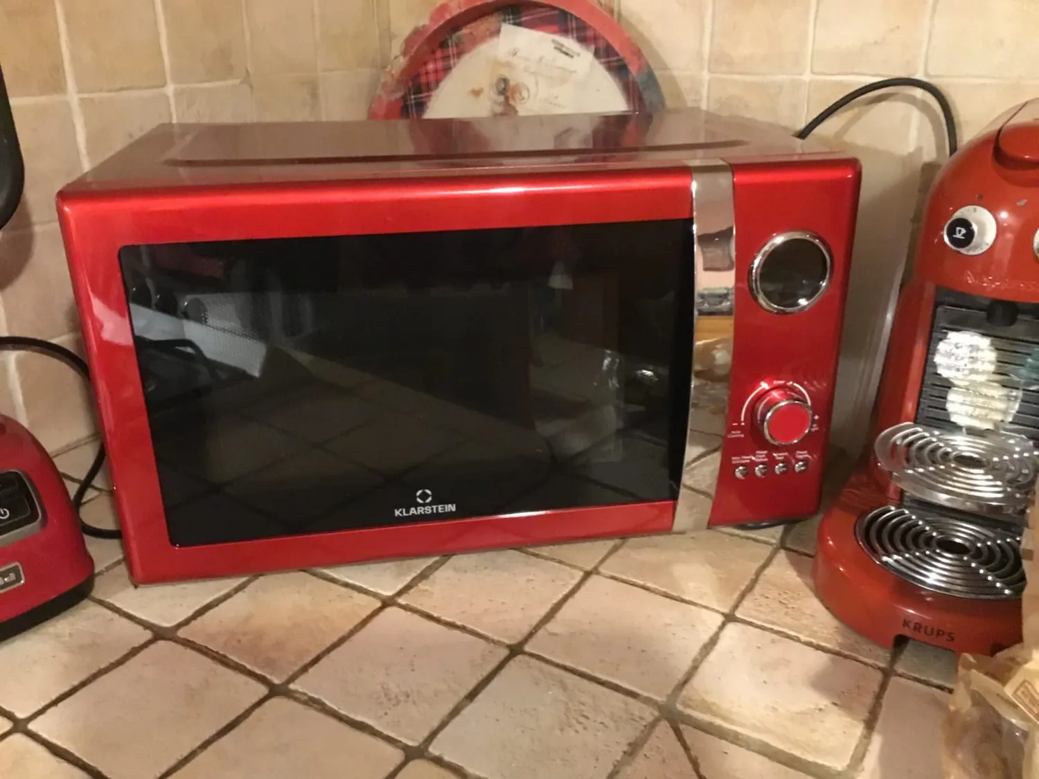 Klarstein Fine Dinesty micro-ondes gril 23 L rouge