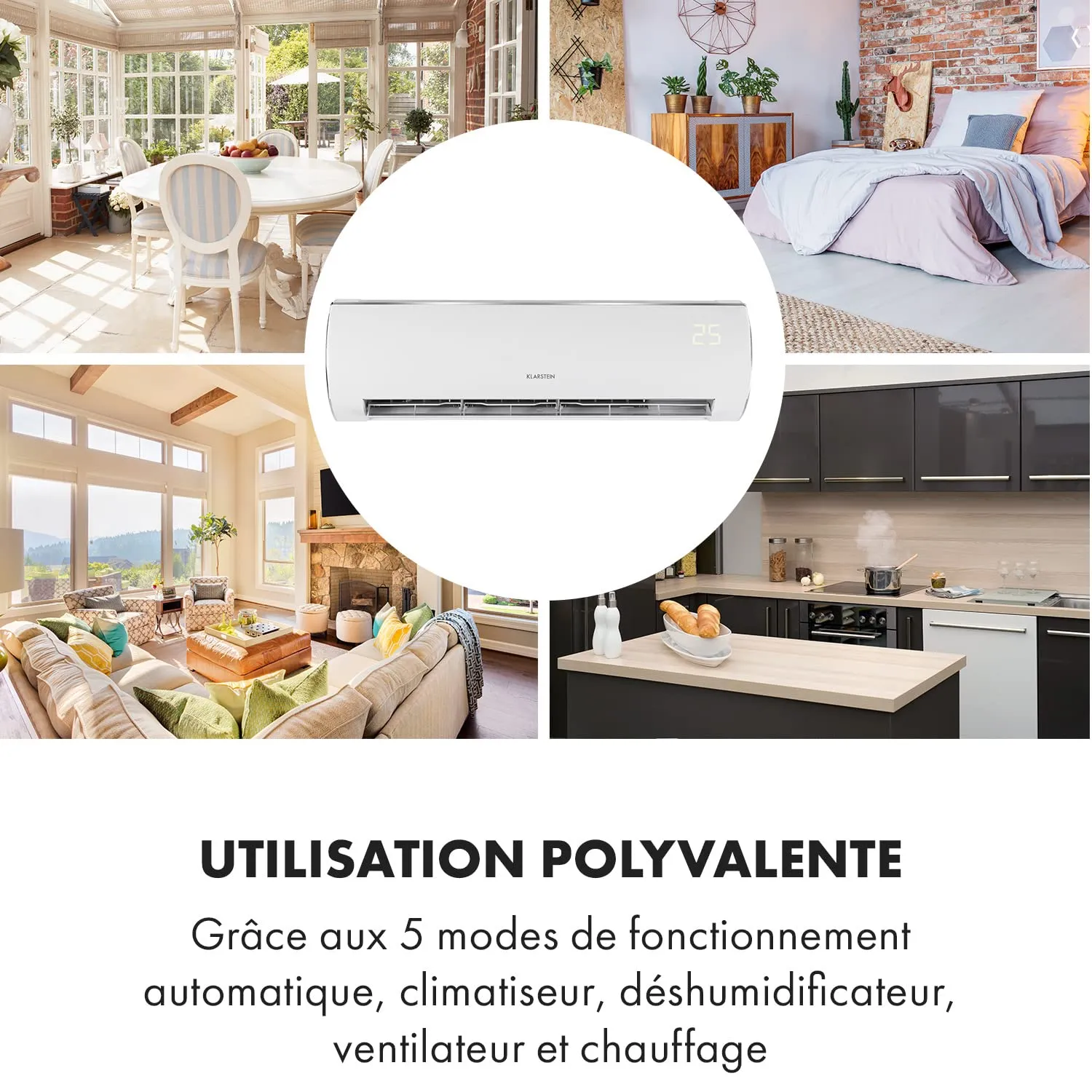 Klarstein climatiseur 18000 BTU/h 5,2 kW classe A
