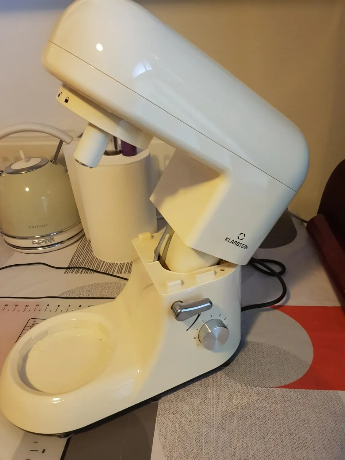 Klarstein Bella Elegance robot pâtissier 5L blanc crème