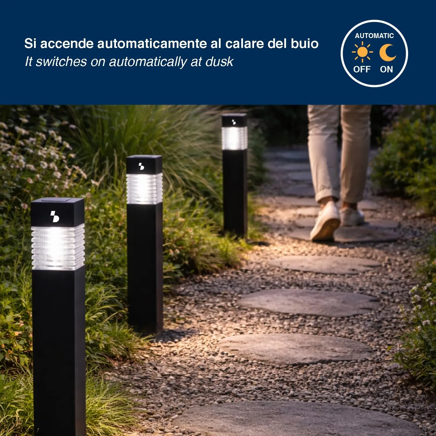 Beper P207ILO030 lot 3 lampes solaires jardin piquet IP44