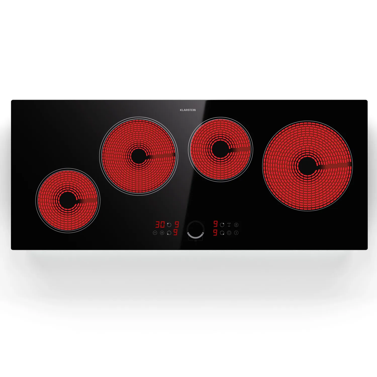 Klarstein 4 Feux 7200W plaque induction encastrable Noir Foncé
