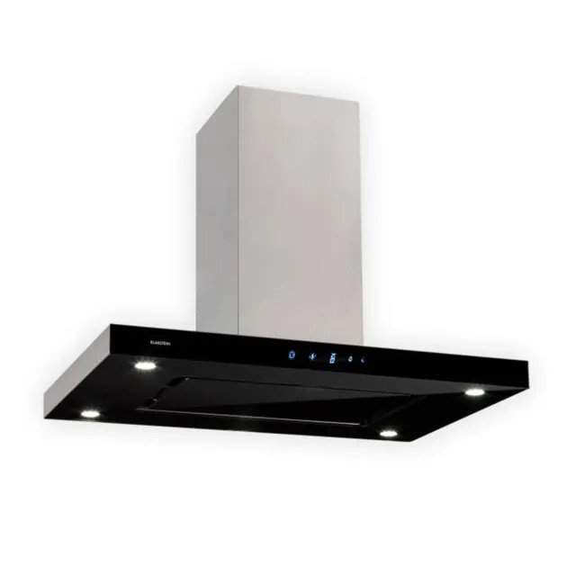 Klarstein Valeria hotte îlot 90 cm argent 642 m³/h LED