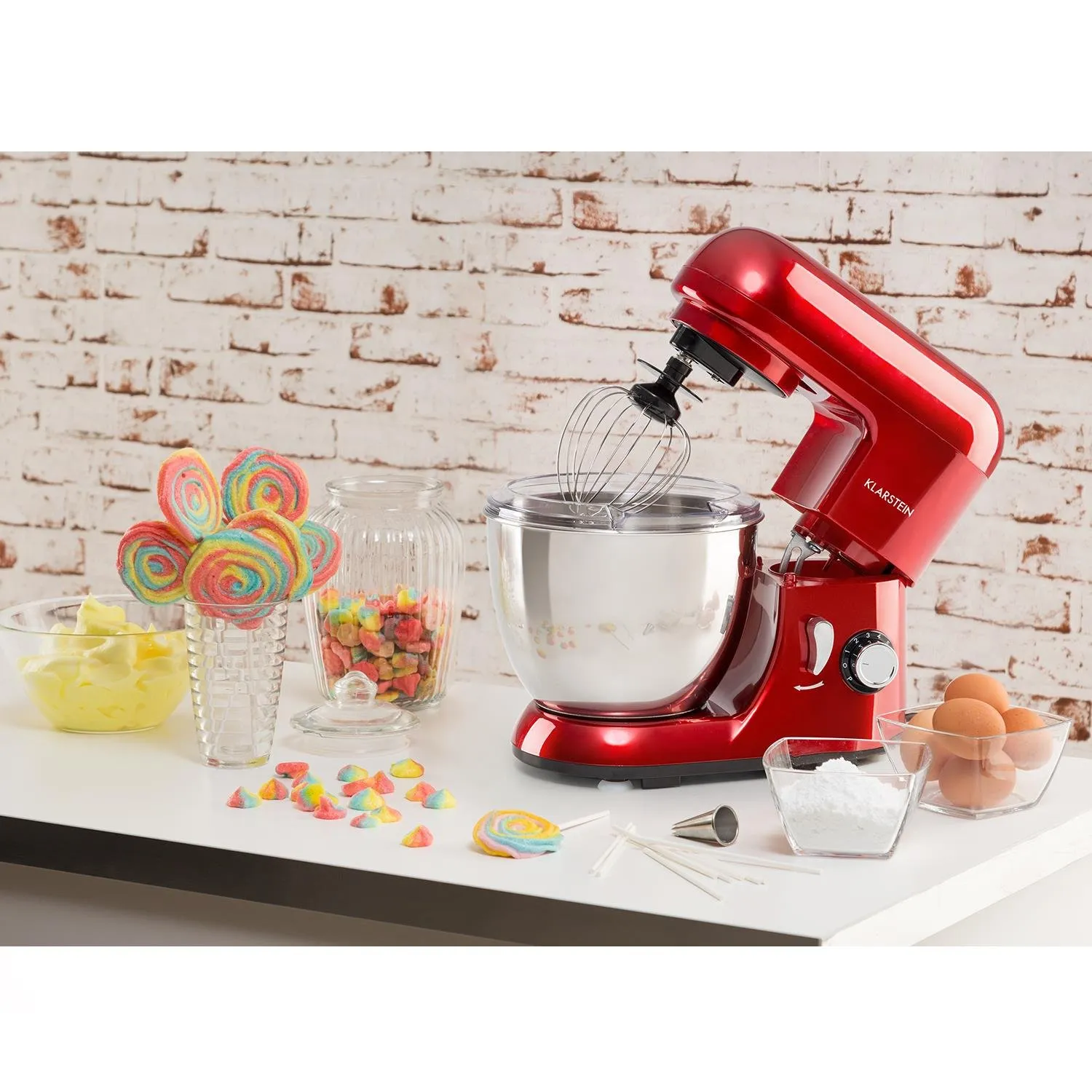Klarstein Bella Pico Mini robot cuisine rouge 4L 6 vitesses