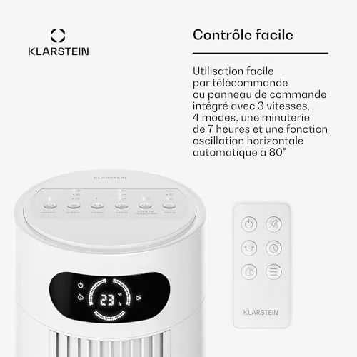 Klarstein Frost rafraîchisseur air 7 L blanc 20 m² télécommande
