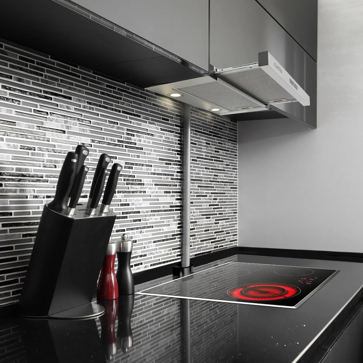 Klarstein Vinea hotte aspirante 60 cm argent 610 m³/h
