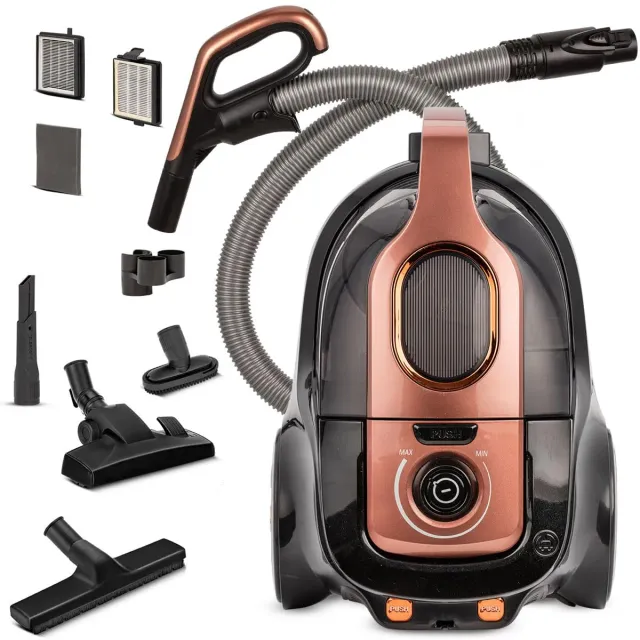 MPM MOD-25 aspirateur sans sac 1,1 L noir/orange cyclonique