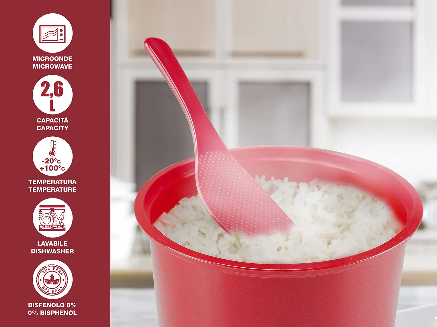 Beper C106CAS001 cuiseur riz micro-ondes 2,6 L