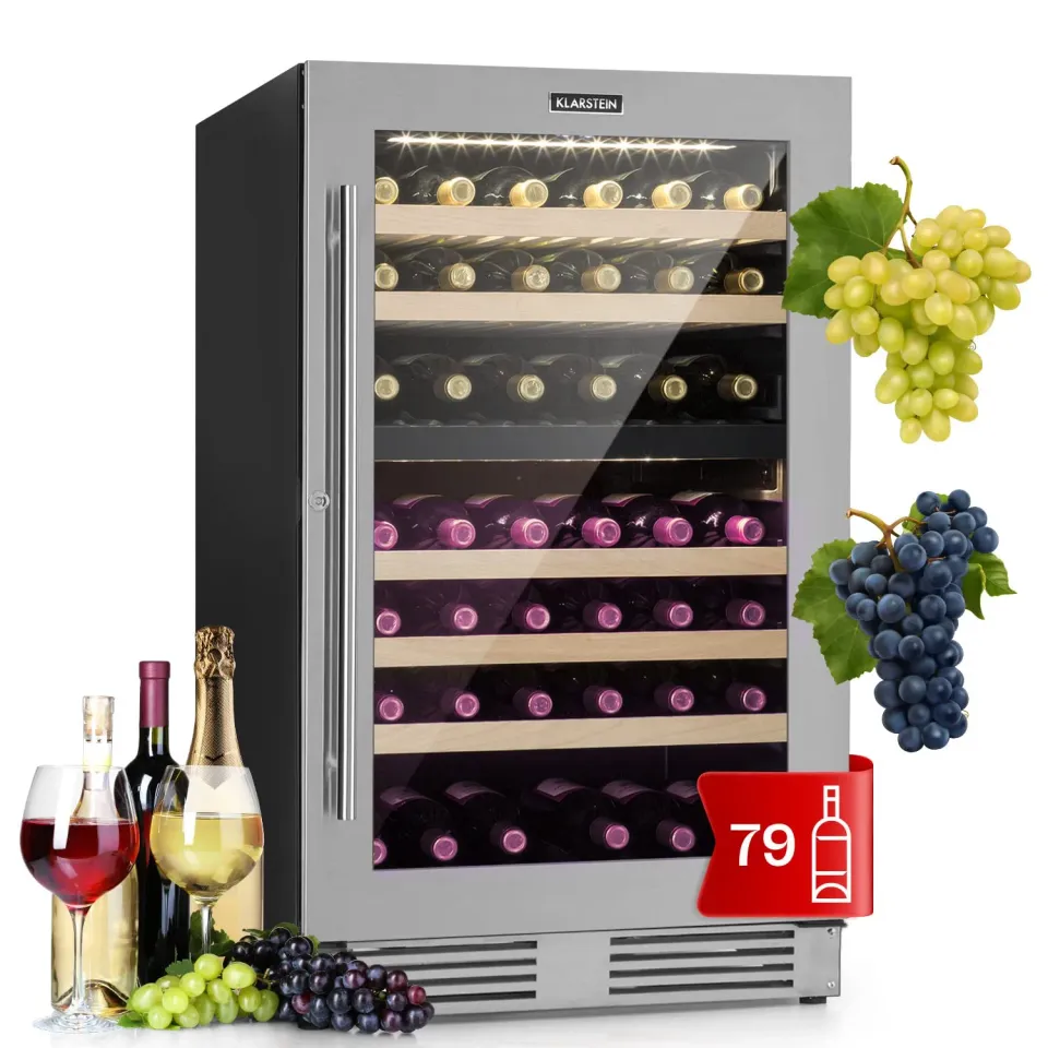 Klarstein cave à vin 190L 79 bouteilles double zone