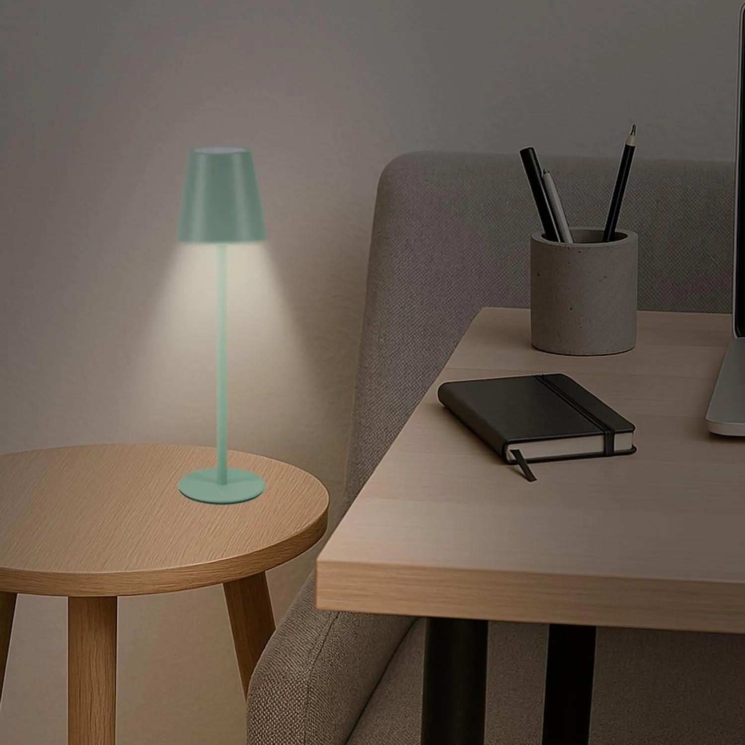 Beper P207ILI203 lampe table LED sauge 78 cm