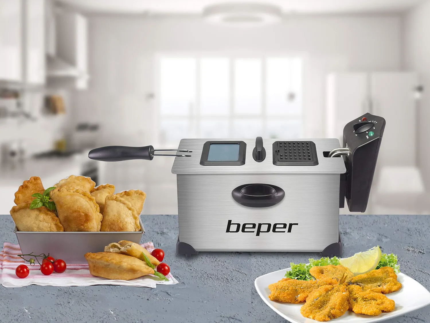 Beper BC.353 friteuse électrique 3,5 L acier noir
