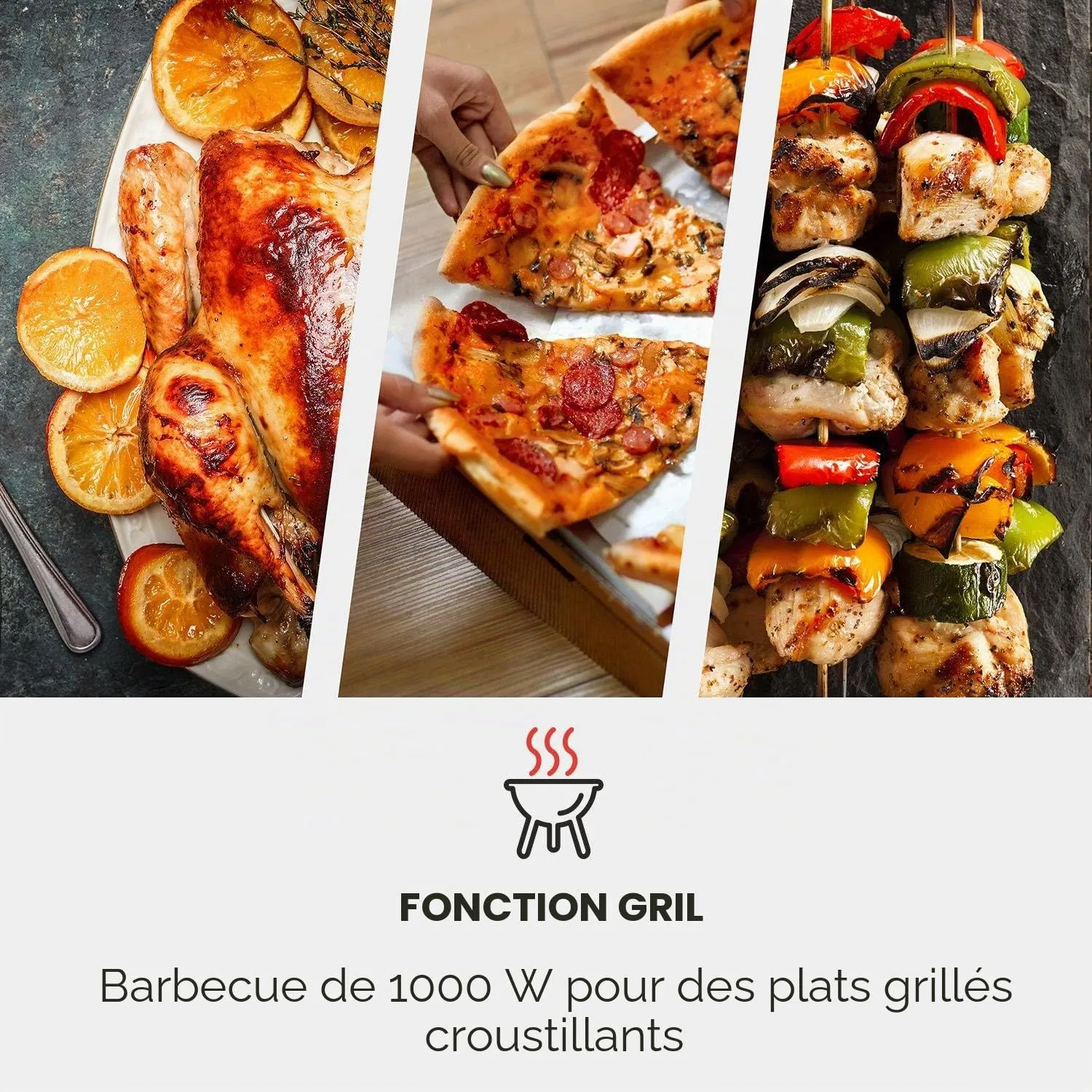 Klarstein Fine Dinesty micro-ondes gril 23 L rouge