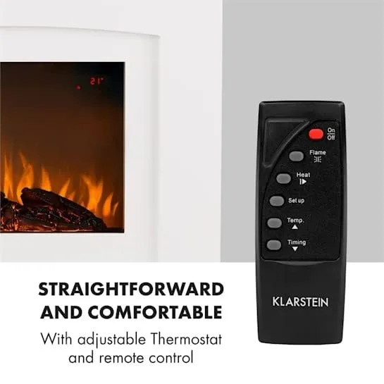 Klarstein Aosta Light & Fire cheminée électrique blanc 2000 W