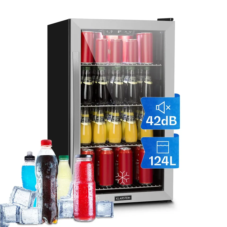 Klarstein Beersafe réfrigérateur boissons 124 L argent-noir vitré