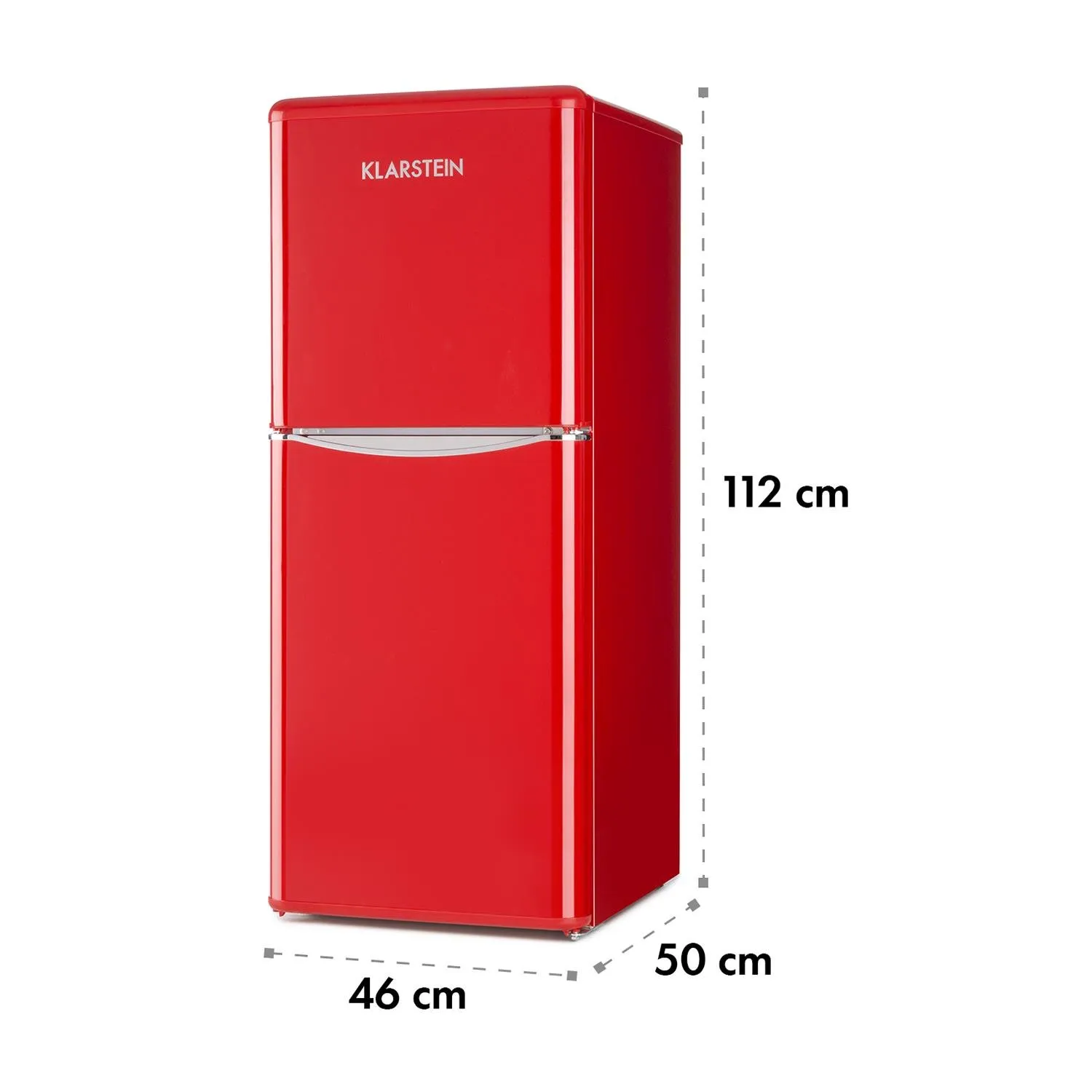 Klarstein Monroe XL réfrigérateur rouge vintage coffre