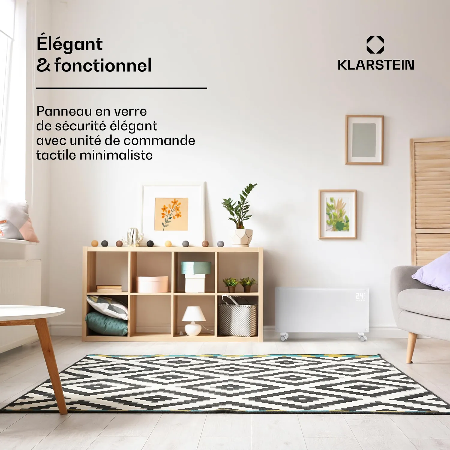 Klarstein radiateur électrique mobile 2000 W blanc WiFi