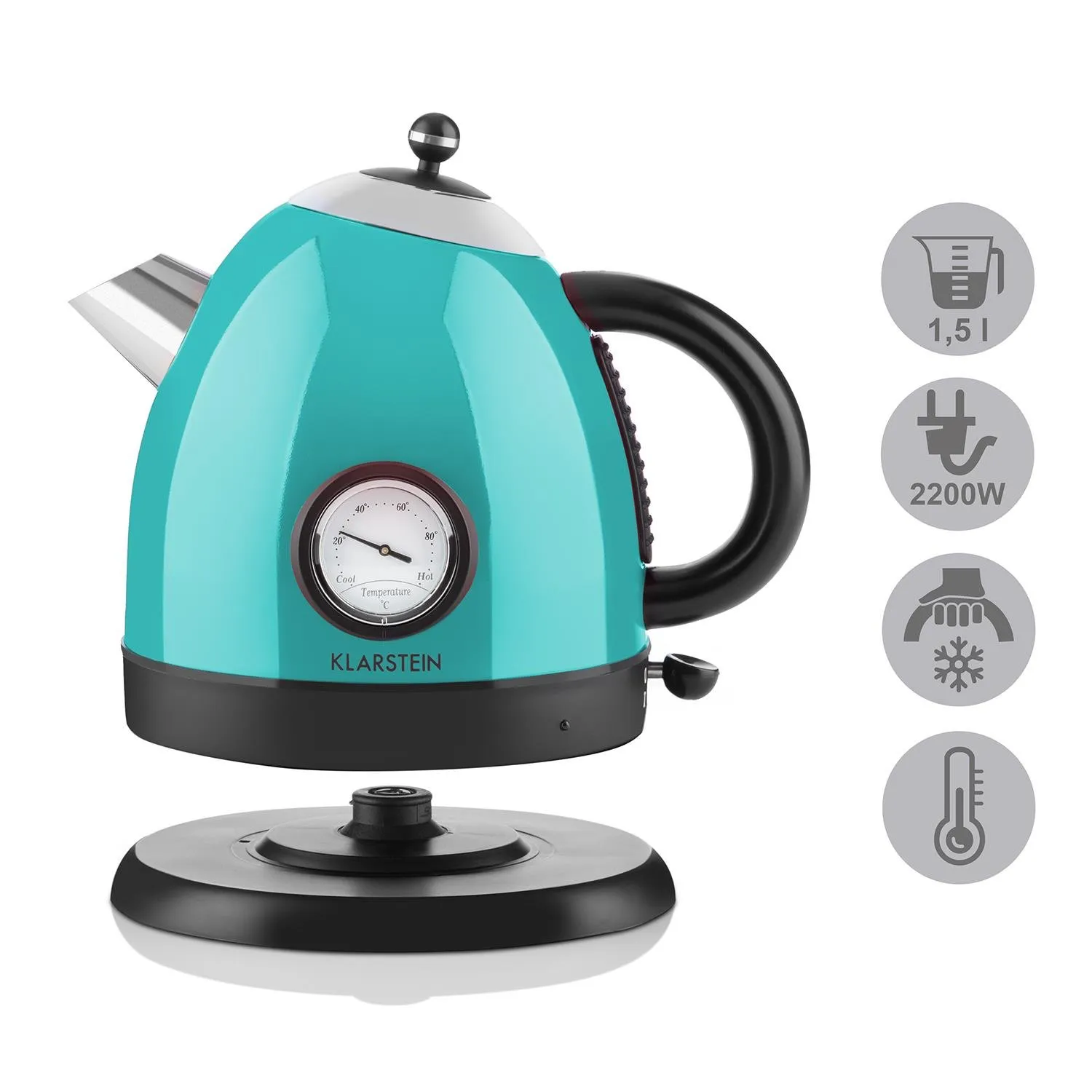 Klarstein Aquavita One bouilloire 1,7 L bleu 2200 W