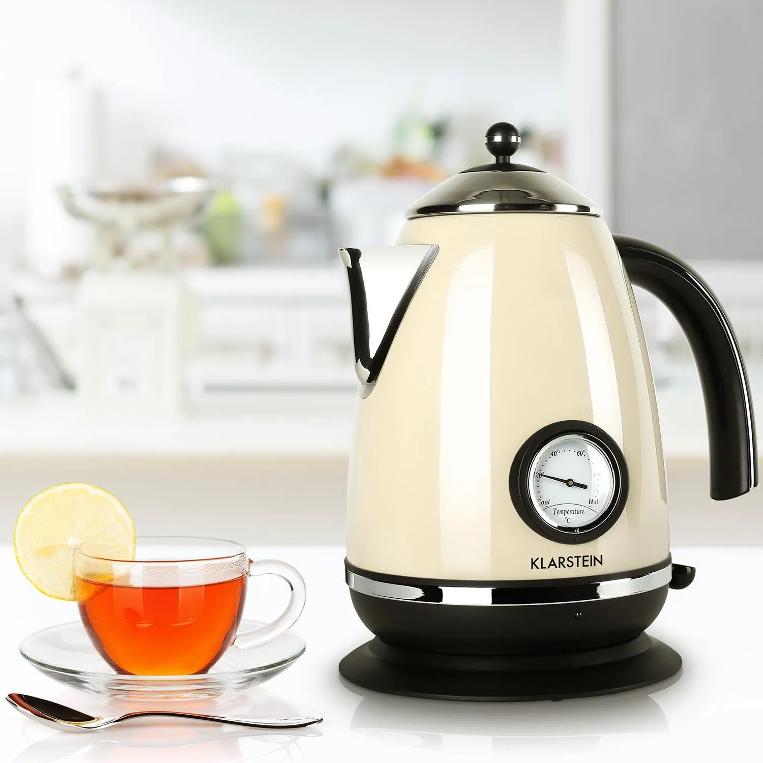 Klarstein Aquavita Chalet bouilloire 1,7 L crème 2200W