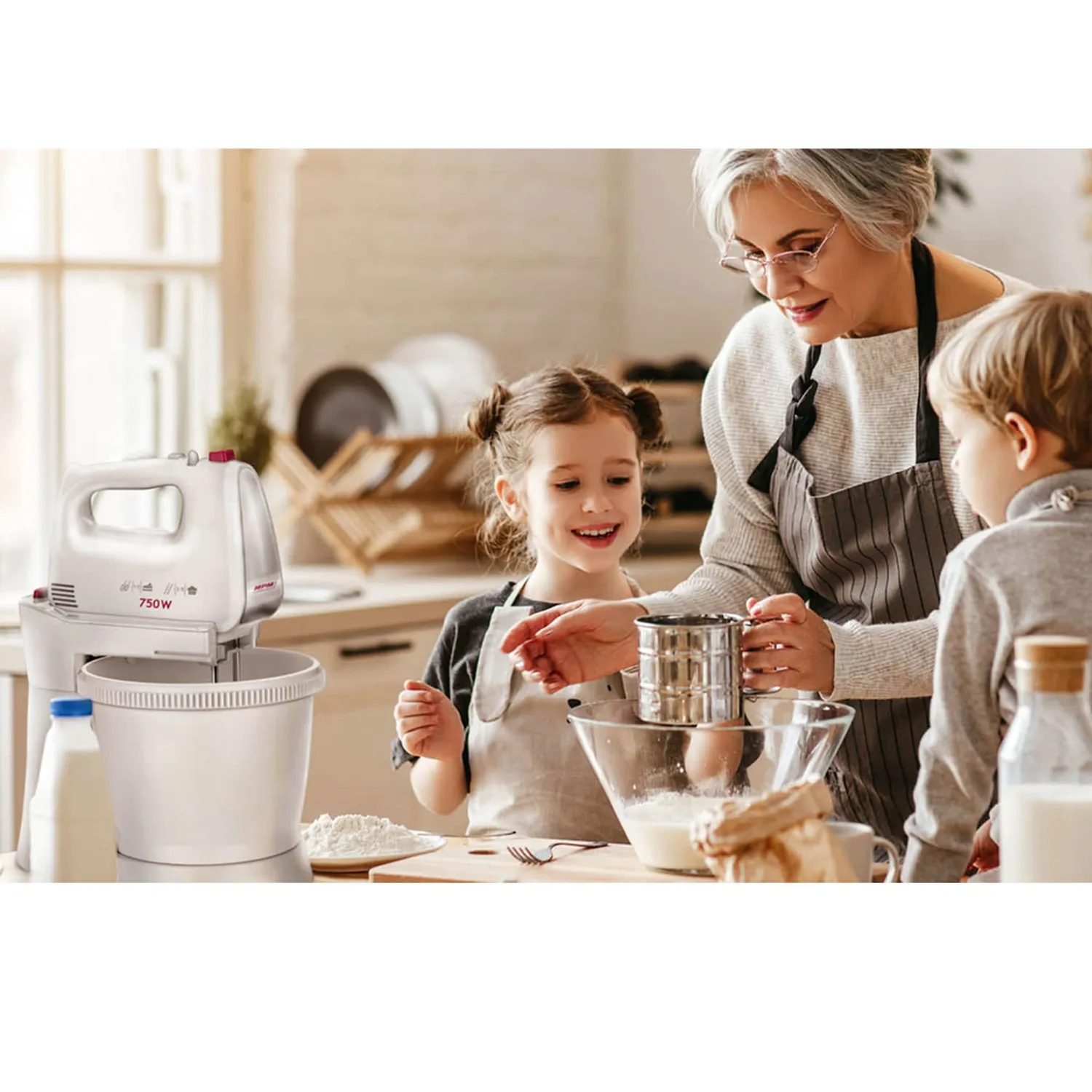 MPM MMR-22Z batteur pâtissier blanc 750W