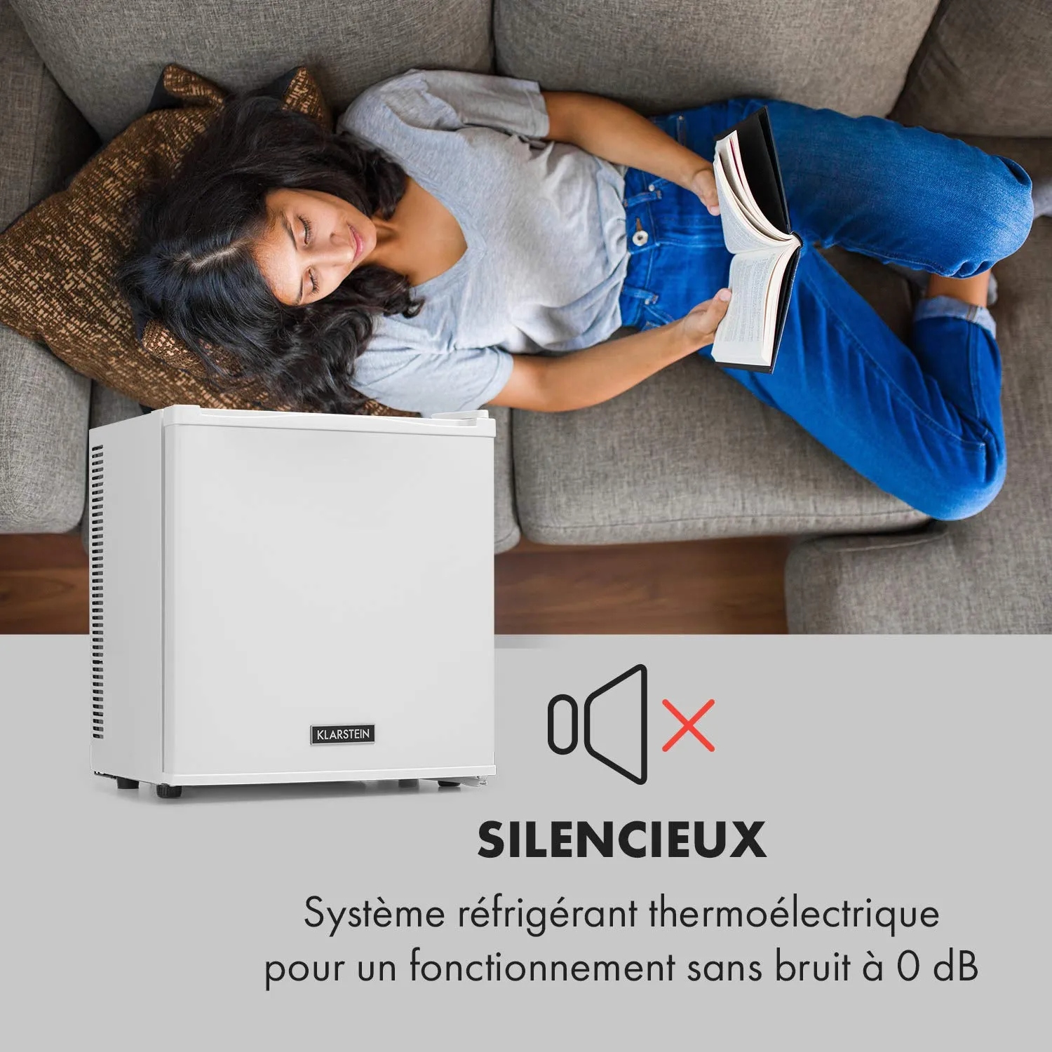 Klarstein mini frigo blanc 13 litres silencieux
