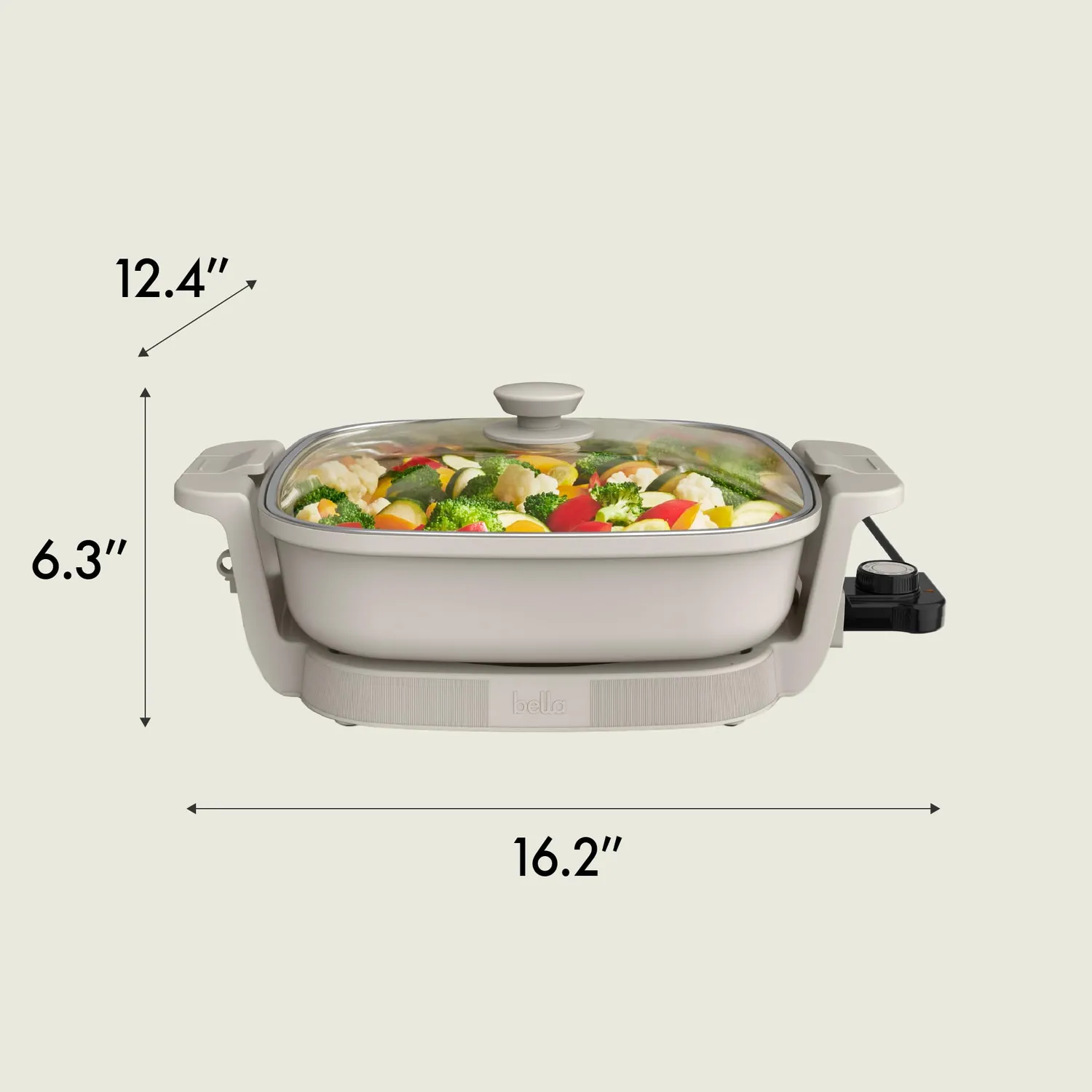 La Bella Make & Take poêle électrique 6 qt oatmilk
