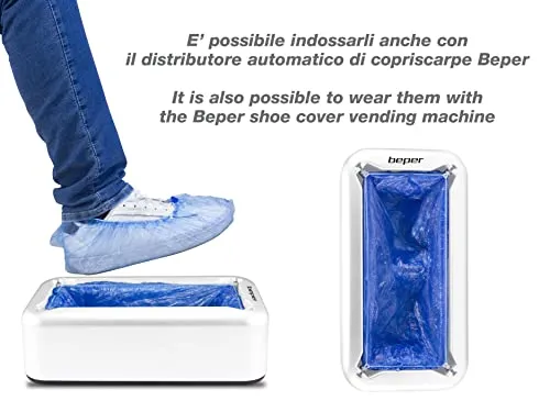 Beper C206UTI002 surchaussures jetables imperméables lot 100