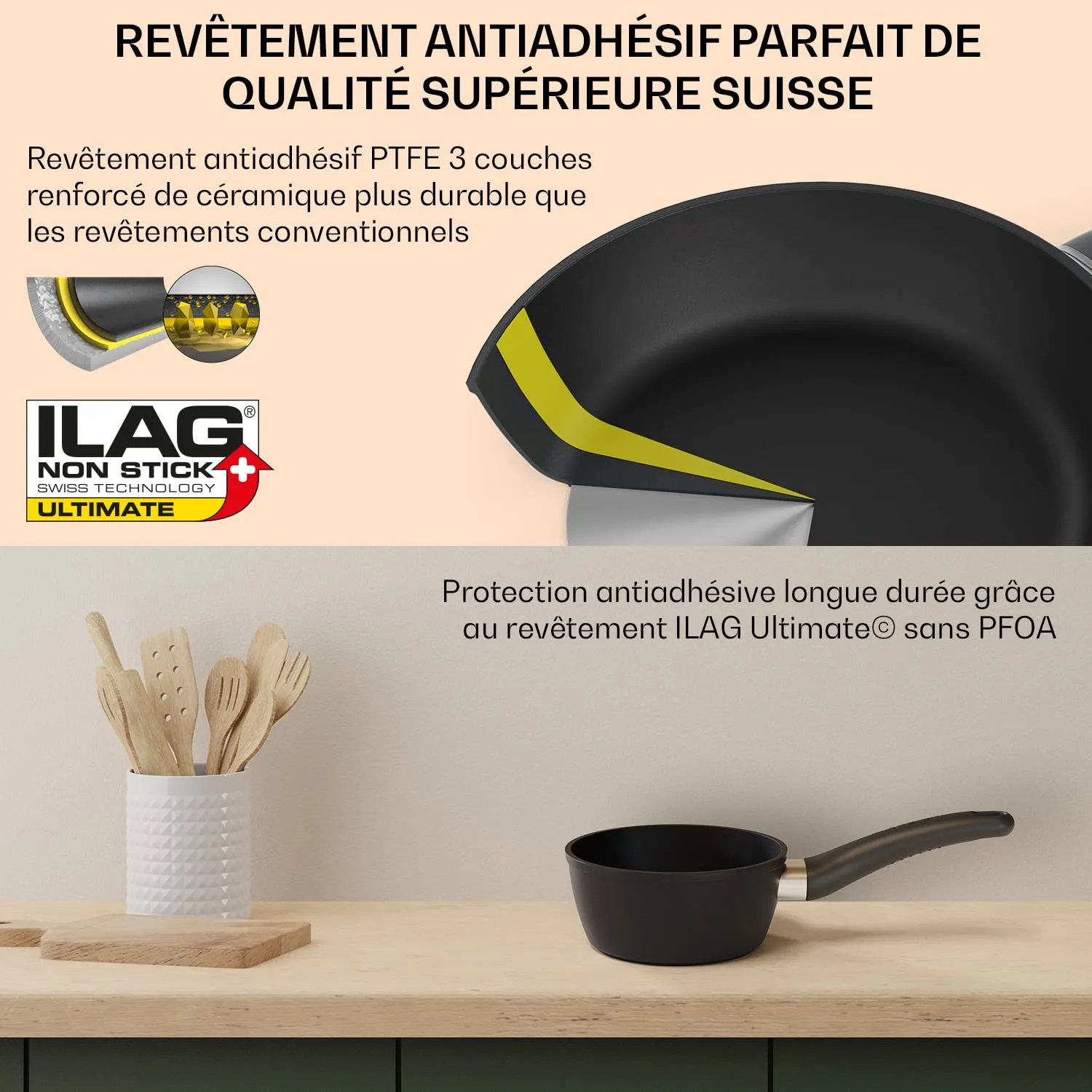 Klarstein casserole induction 16cm 1,18L antiadhésive