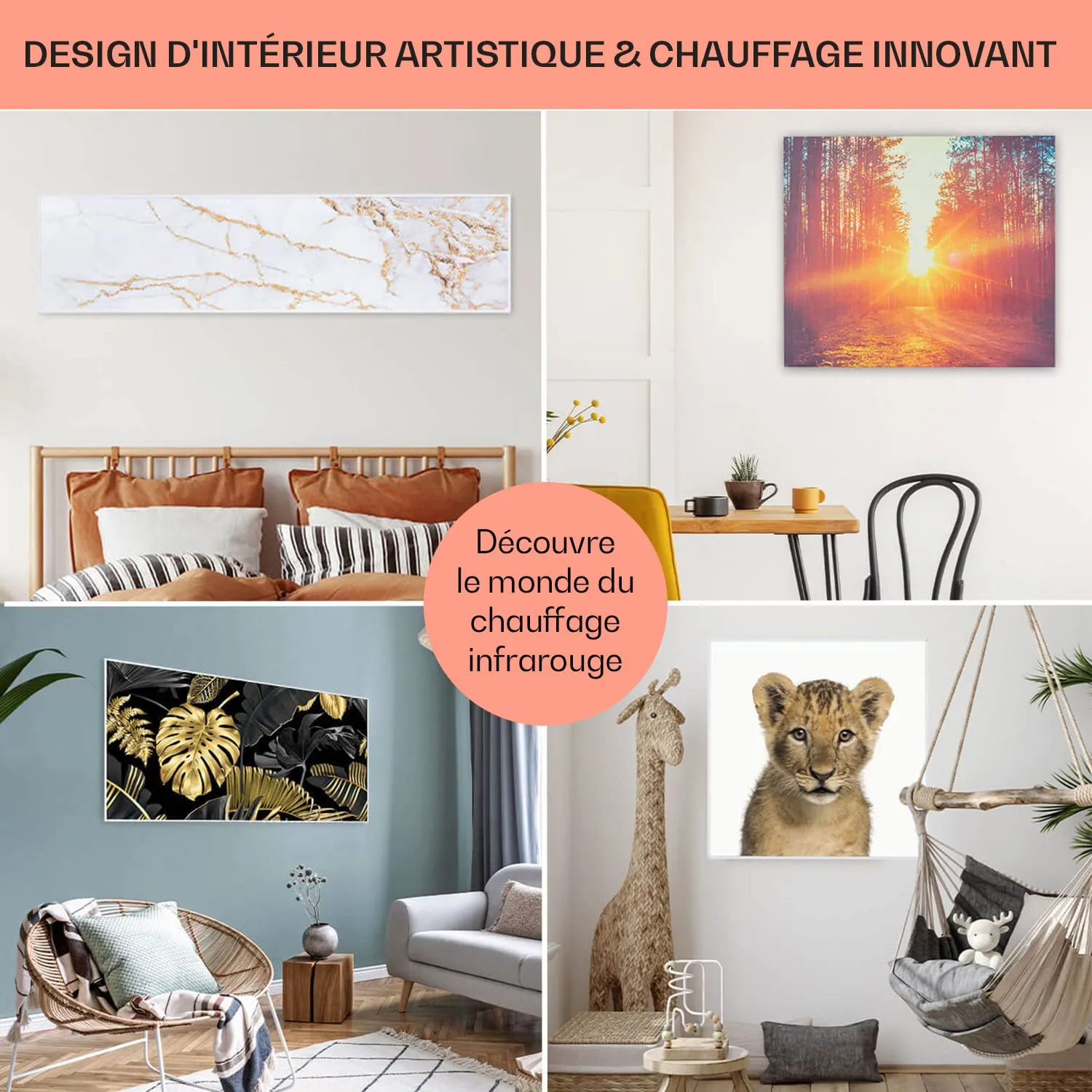 Klarstein Wonderwall radiateur infrarouge 120x60cm 700W