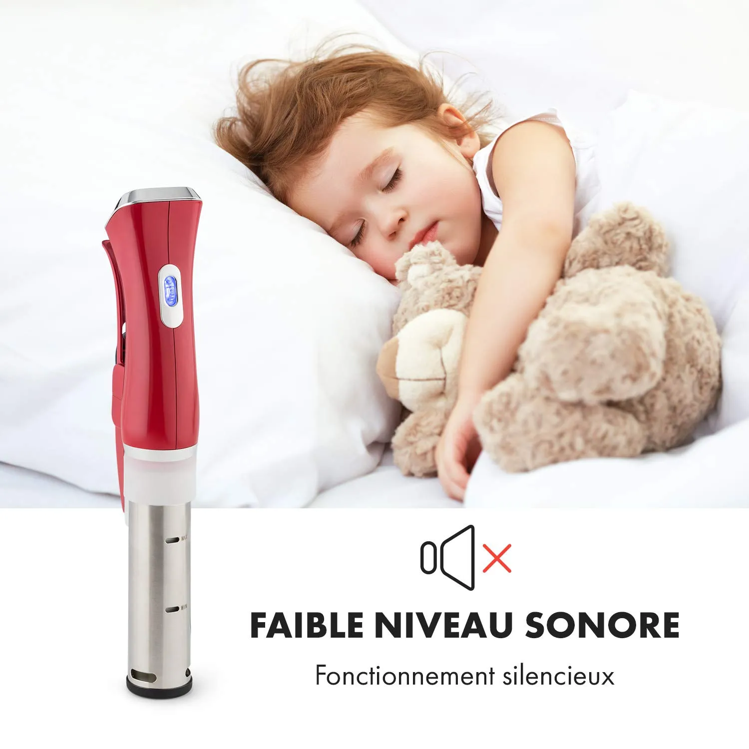 Klarstein Quickstick cuiseur sous vide 1300W rouge