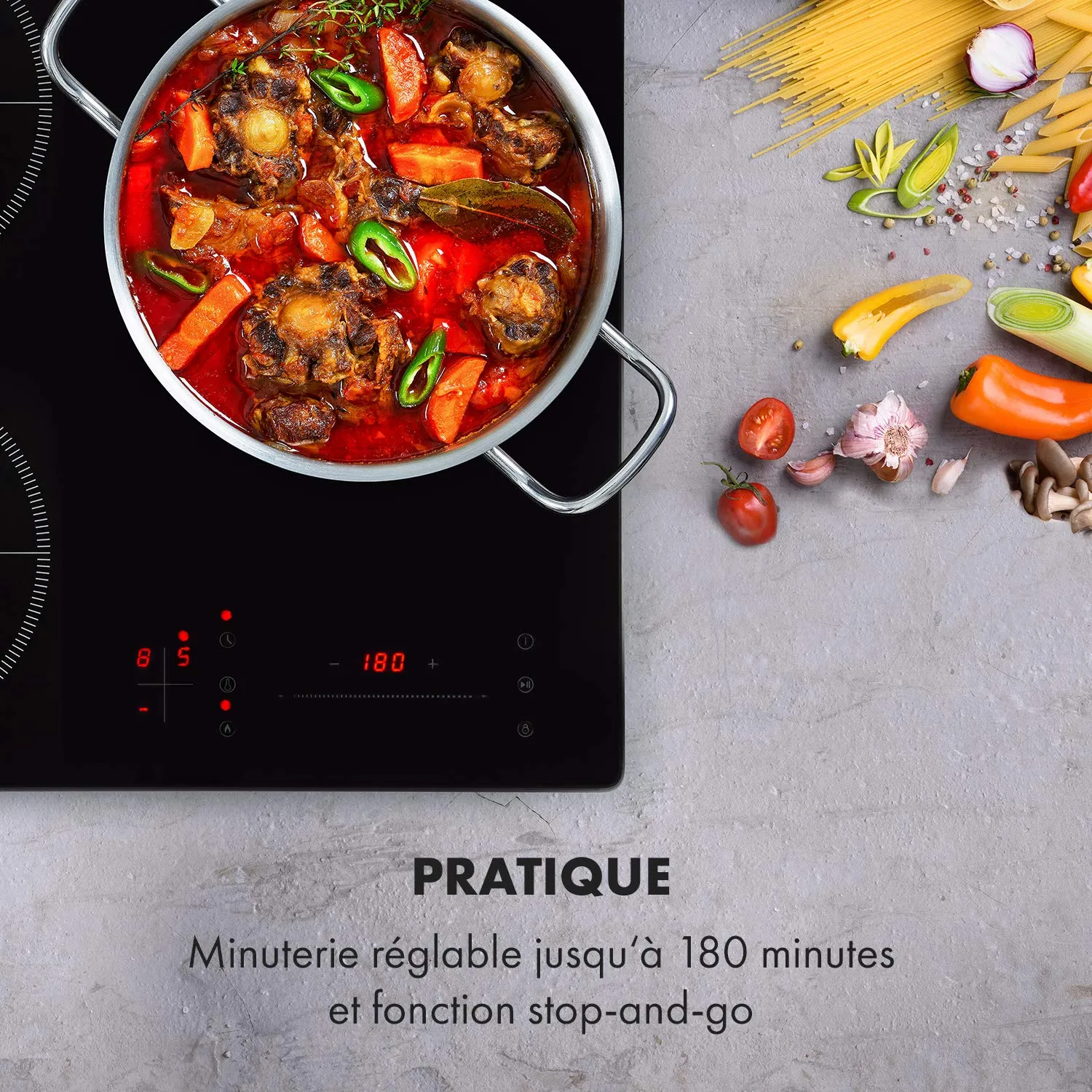 Klarstein TrinityCook plaque induction 3 feux 3400 W
