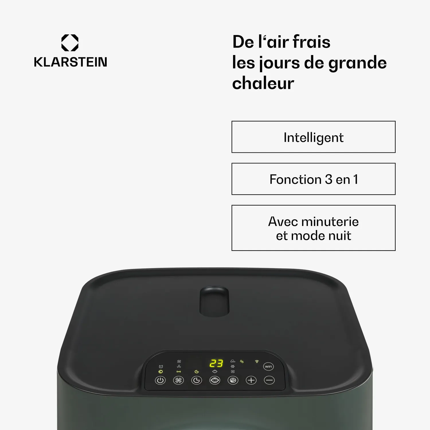 Klarstein Kraftwerk Smart 10K climatiseur mobile anthracite 10000 BTU
